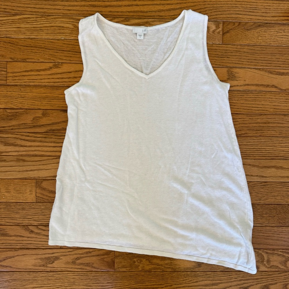 J. Jill White Asymmetrical Tank Top